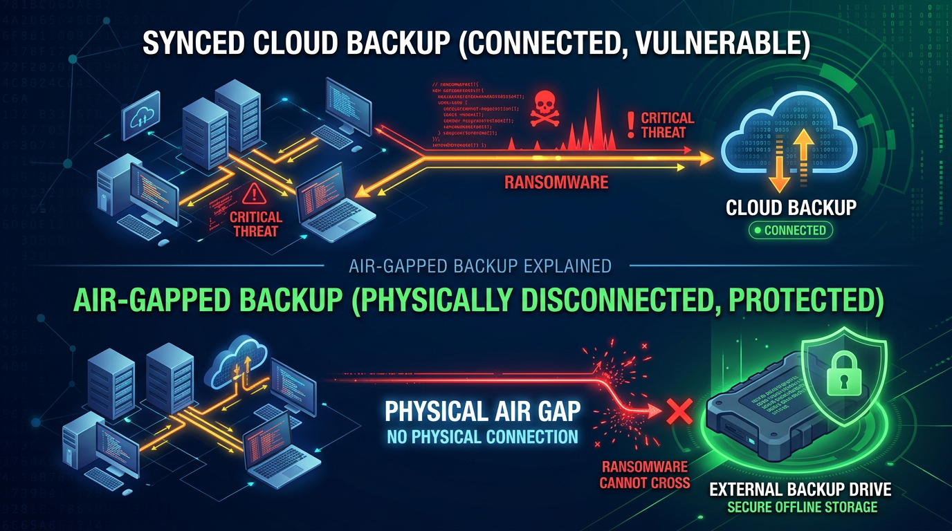 Air-Gapped Backups Explained: Why Your Cloud Backup Might Not Save You