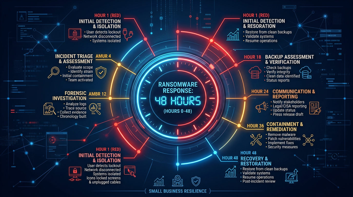 The First 48 Hours of a Ransomware Attack: What Actually Happens to a Small Business
