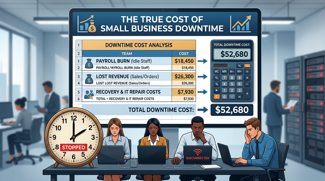 What an Hour of Downtime Really Costs a 20-Person Company (With the Math)
